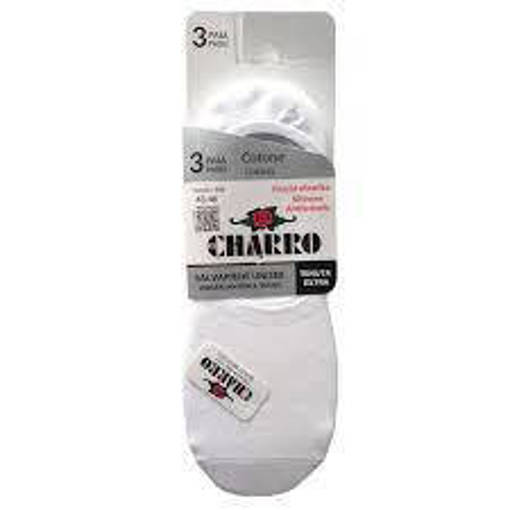 Charro Calzini invisibile 3pz avvolgente bianco 39/42