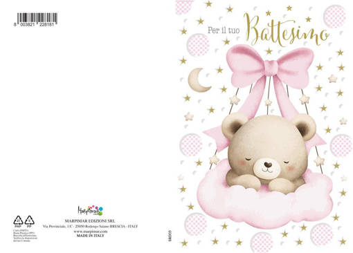 Marpimar - Battesimo Orsetto Rosa SRD35