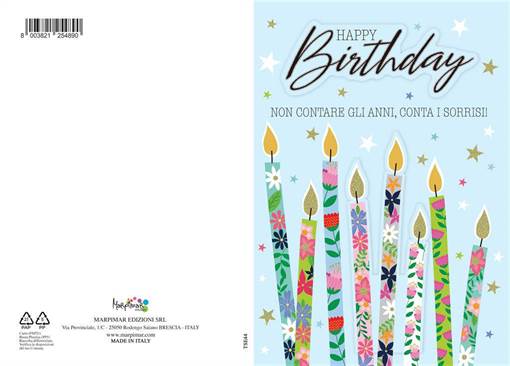 Marpimar - Compleanno Candeline Fondo Azzurrro Special TSE44
