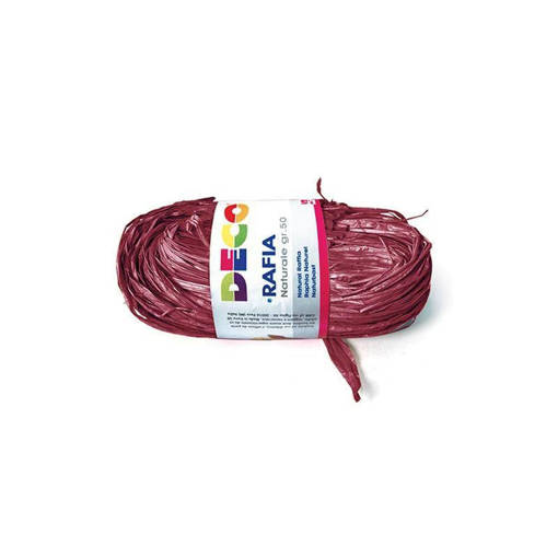 CWR - Rafia Naturale - Pacchetto Gr.50 - Bordeaux 08528
