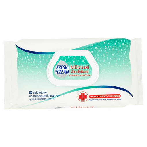 Fresh & Clean Salviette Milleusi Disinfettanti 60 Pezzi