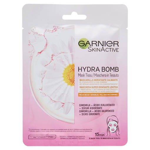 Garnier Maschera In Tessuto Hydra Bomb, Lenitiva, Pelli Secc