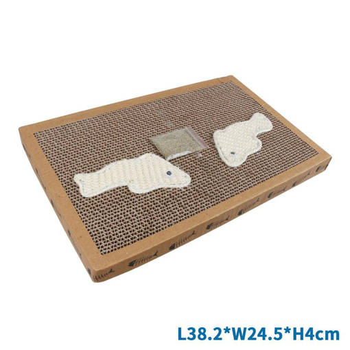 Nobleza Tiragraffi in cartone con erba gatta L38.2*W24.5*H4cm