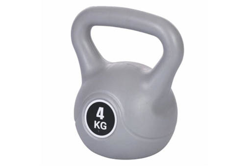 Fitlover Peso Kettlebell 4 Kg Grigio Chiaro
