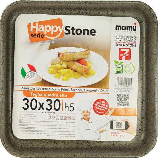 Happy Stone Teglia Quadra Alta 30x30 H5