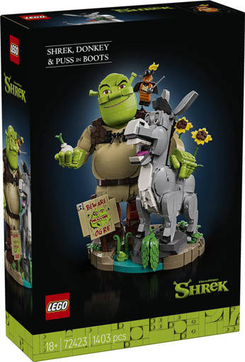 Lego Shrek 72423 Shrek, Ciuchino e Gatto con gli Stivali