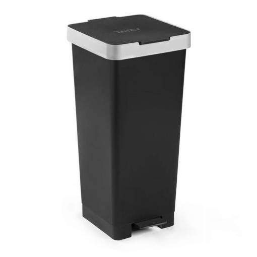 Tatay Pattum.Ped.Smart 40L Nero  (Fabbricata In Polipropilene Di Alta Qualità, Bpa Free, Pedale Rettratile, Reggisacco, Misure L 31 X P 33 X H 67 Cm)  Novita' 2024