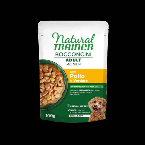 Natural Trainer Wet Small & Toy Chunks Pollo 100Gr*24