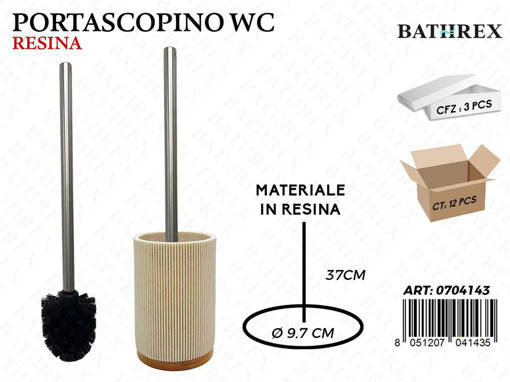 Bathrex Portascopino Wc In Resina9.7*9.7*37Cm