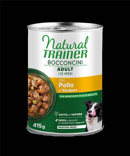 Natural Trainer Wet Medium & Maxi Chunks Pollo 415Gr*12