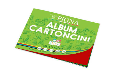 PIGNA - PIGNAKIDS - 0047477_AS ALBUM CARTONCINI COLORATI 24X33 CM 10 FF 170 GR AS