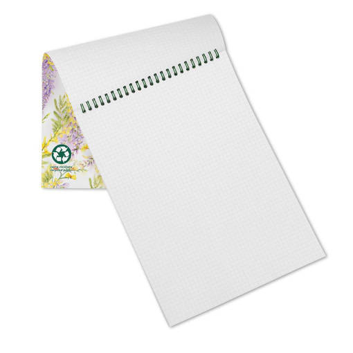 PIGNA - NATURE FLOWERS - 0222172_5M BLOCCO A5 SPIRALATO CARTA RICICLATA 50 FF 80 GR 5M