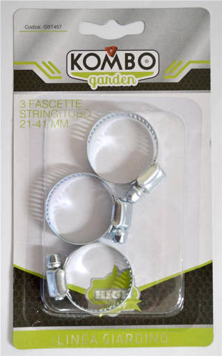 Kombo Set 3 Pezzi Fascette Stringitubo In Acciaio Al Carbonio  Zincato, 21-41Mm