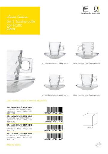 Set 6 Tazz Caffe C/Piat Gera 8Cl Dis.01