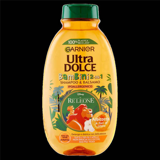 Garnier Ultra Dolce Bambini 2 in 1 Shampoo & Balsamo 300 Ml Albicocca e Fiori Cotone.