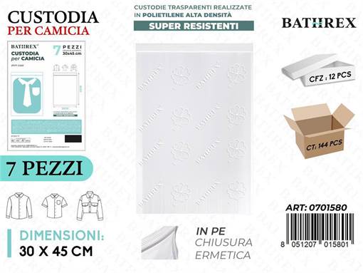 Bathrex Custodia Camicia 7Pz 30*45Cm