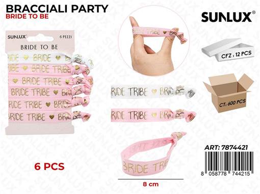 Sunlux Bracciali Party Bride To Be 6Pcs /Pz Da 12**