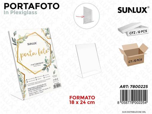Sunlux Portafoto In Plexiglass F.To 18*24Cm /Pz Da 12**