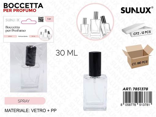 SUNLUX BOCCETTA PROFUMO SPRAY VETRO 30ML