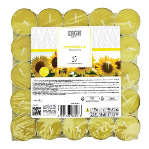 Irge Tealight Citronella A/Zanzare 25 PZ
