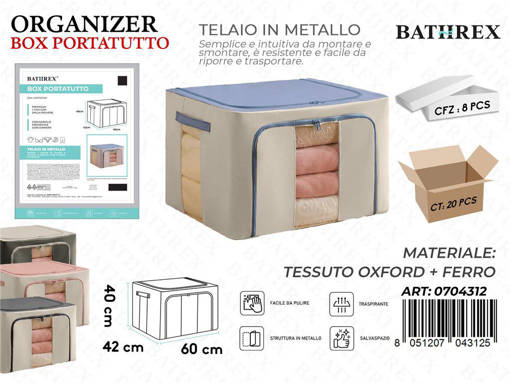 Bathrex Box 100L 60*42*40 C/Telaio In Metallo