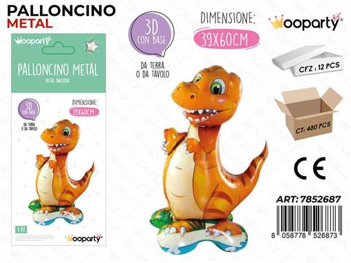 WOOPARTY PALLONCINO METAL 3D 39*60CM /PZ DA 12**