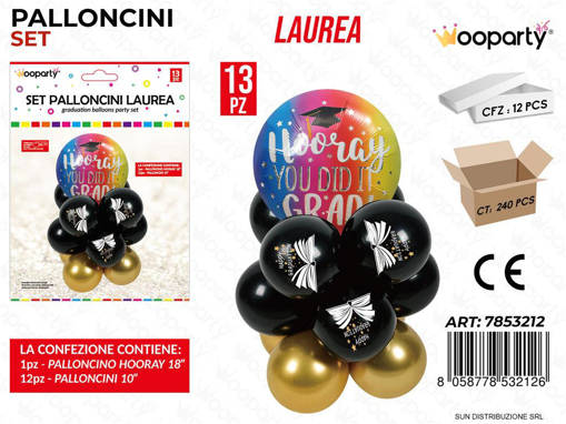 Set Palloncini Laurea 13Pcs Ass. /Pz Da 12**