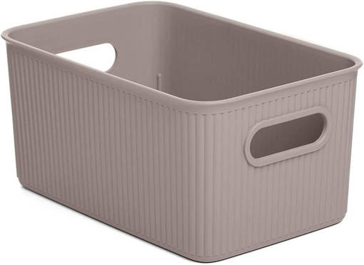 Tatay Cesta Ordinazione Baobab, Misura M, 5 litri, Tortora, 27,2x18,1x13 cm