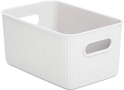 Tatay Cesta Ordinazione Baobab, Misura M, 5 litri, Bianco Pergamon, 27,2x18,1x13 cm