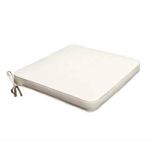 Cuscino per Sedia Giardino39X39 Sfoderabile Impermeabile Ecru