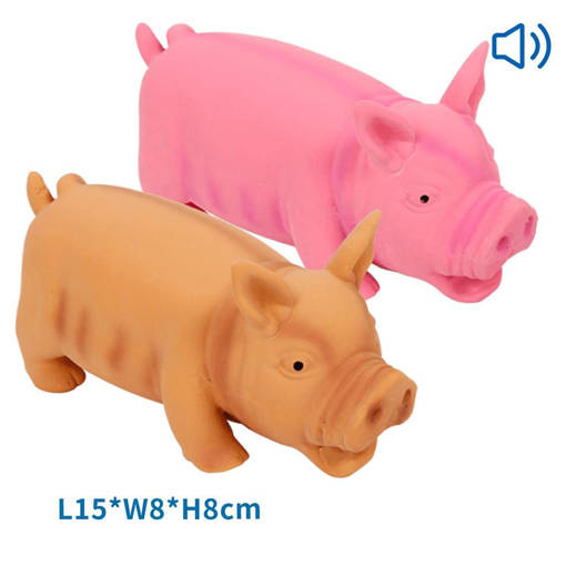 LATEX PIG  PINK/BEIGE
