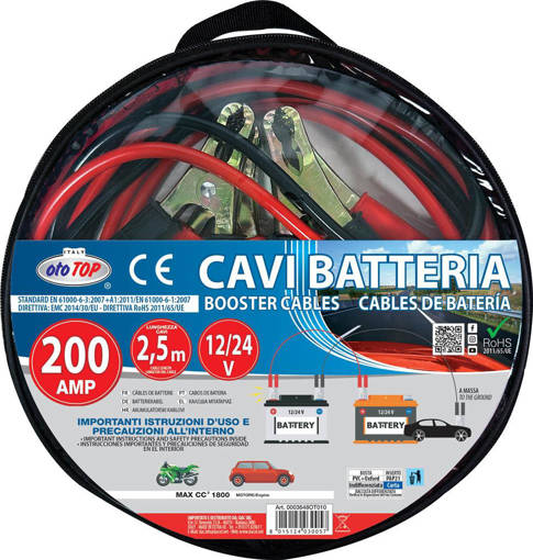 Ototop Cavo Batteria 200Amp 1,8Mt - 5,5Mm2