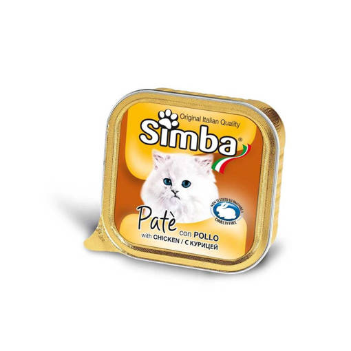 Simba Gatto Vaschetta Pate' 100 gr, con Pollo