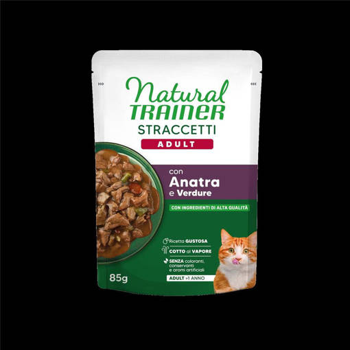 Natural Trainer Gatto Straccetti Adulto Anatra 85G