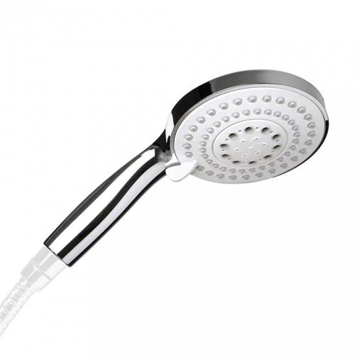 TATAY DOCCIA A MANO JEREZ CROMO (3 POSIZIONI, ANTICALCARE, SISTEMA DI RISPARMIO D'ACQUA DEL 50%, SISTEMA "ACQUA STOP", CROMATURA AD ALTA RESISTENZA, Ø 15 CM - ABS)