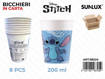 Bicchieri Carta Fsc Lilo E Stitch 200 Ml Cf 8