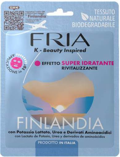 Fria Maschera Viso in Tessuto Naturale Super Idratante Con Potassio Lattato e Derivati Aminoacidi Finlandia