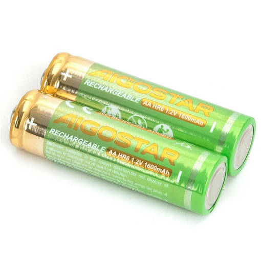 Aigostar Batteria Ricaricabile Stilo -AA-1600Mah-1.2V-2 Pcs