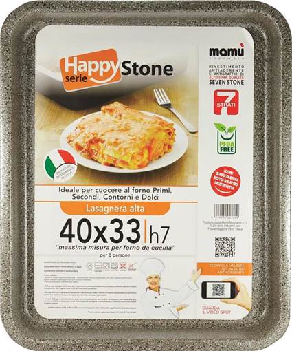 Happy Stone Teglia Lasagnera Alta 40x33 H7