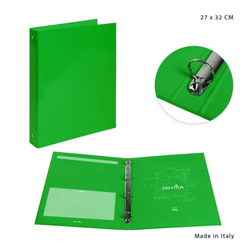 Pryma Raccoglitore 4Anelli 27X32Cm Verde 0212514