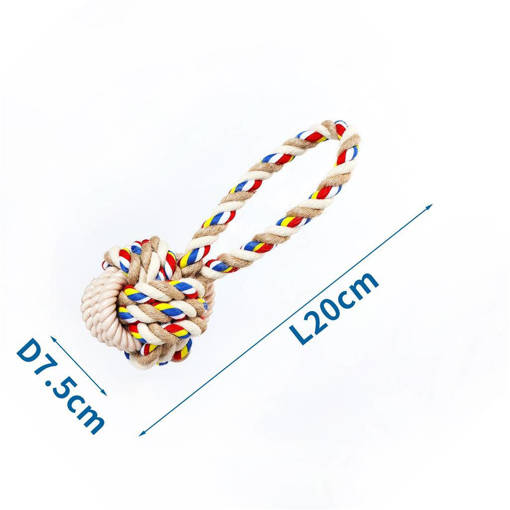 Nobleza Gioco in corda di cotone con pallina TPR D7.5*L20cm120-130g