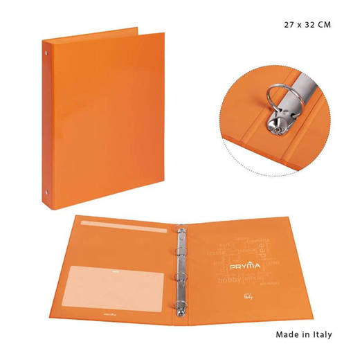 Pryma Raccoglitore 4Anelli 27X32Cm Arancio 0212512