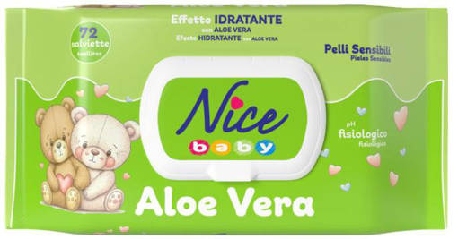 Nice Baby 72 Salviette Aloe con Coperchio