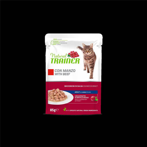 Natural Trainer Gatto Adulto 85 g Manzo