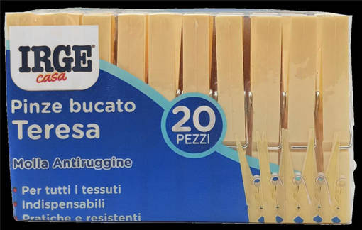 Irge Pinze Bucato Teresa 20 pezzi Beige