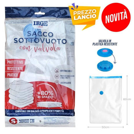 Irge SACCO SOTTOVUOTO TRASPARENTE 50x60