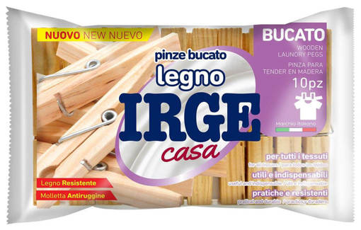 Irge Pinze bucato legno 10 pezzi