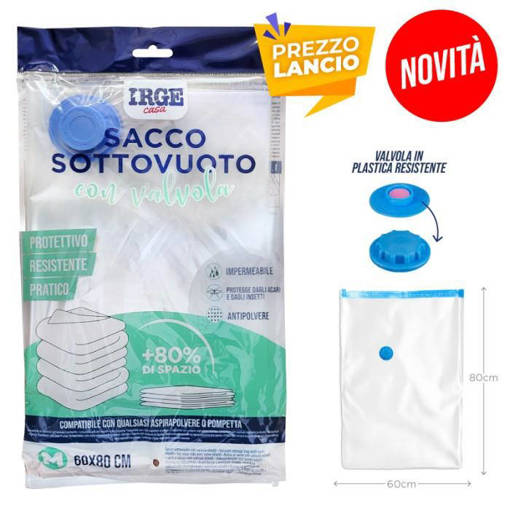 Irge SACCO SOTTOVUOTO TRASPARENTE 60X80