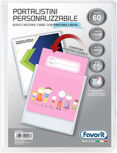 Favorit - Portalistino Personalizzabile 22 x 30 cm 60 Buste 400090486