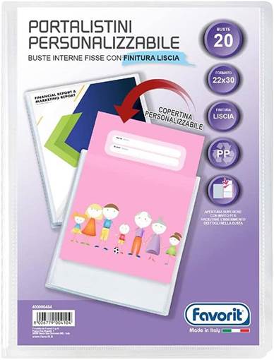 Favorit - Portalistino Personalizzabile 22 x 30 cm 20 Buste 400090484
